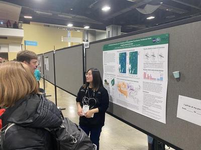 Yu's poster aims to understand connection between remotely sensed functional diversity and ecosystem functions