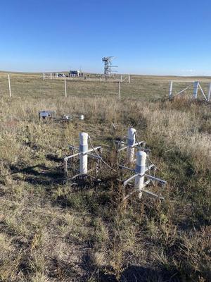 Site visit at the CPER site, with plot that measures soil fluxes.