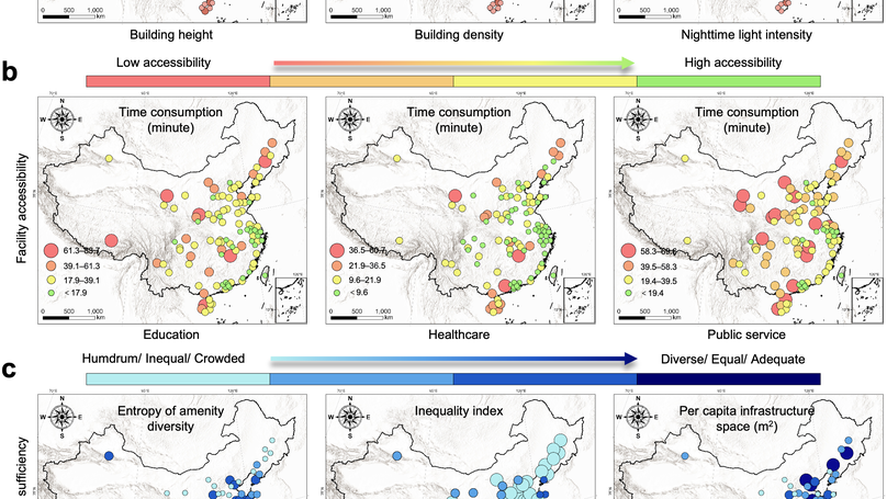 Satellite mapping of every building’s function in urban China reveals deep built environment disparities